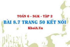 Bài 8.7 trang 50 Toán 6 Tập 2 Kết nối tri thức